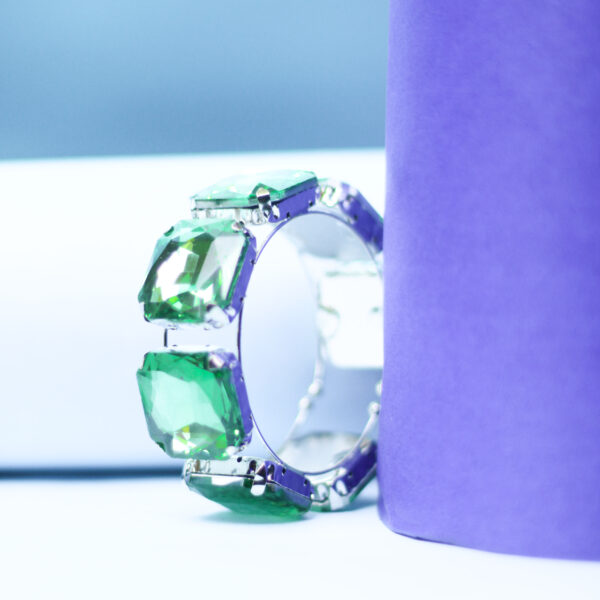 Korean Glass Stone Light Glossy Crystal Jade Green Bracelet